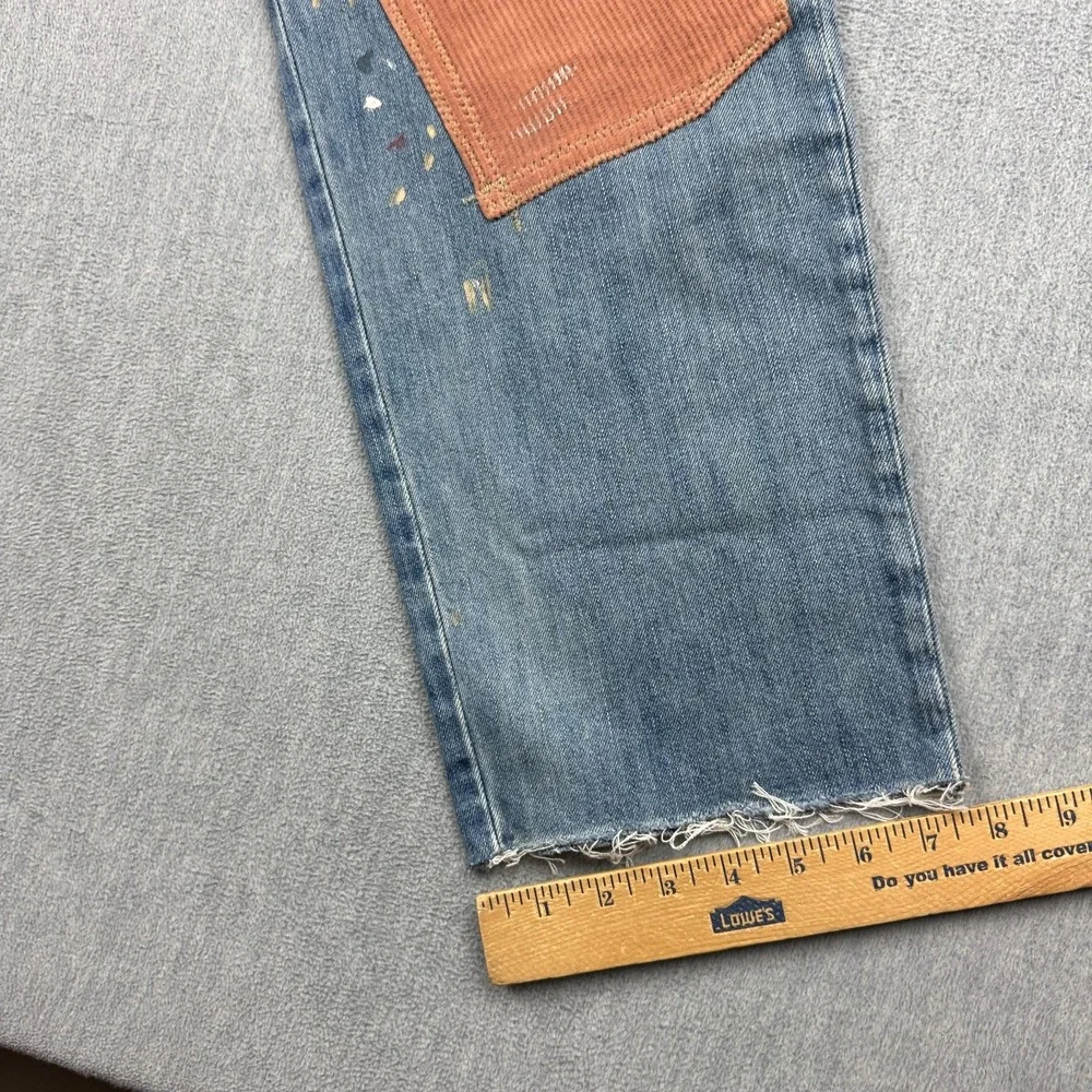 Polo Ralph Lauren Jeans Mens 40X28 Blue The Avery Boyfriend Patched Distressed